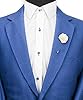 Brooch Lapel Pin for Men White Flower Lapel Pin White Badge Coat Suit Wedding Gift Party Shirt Collar Accessories #1
