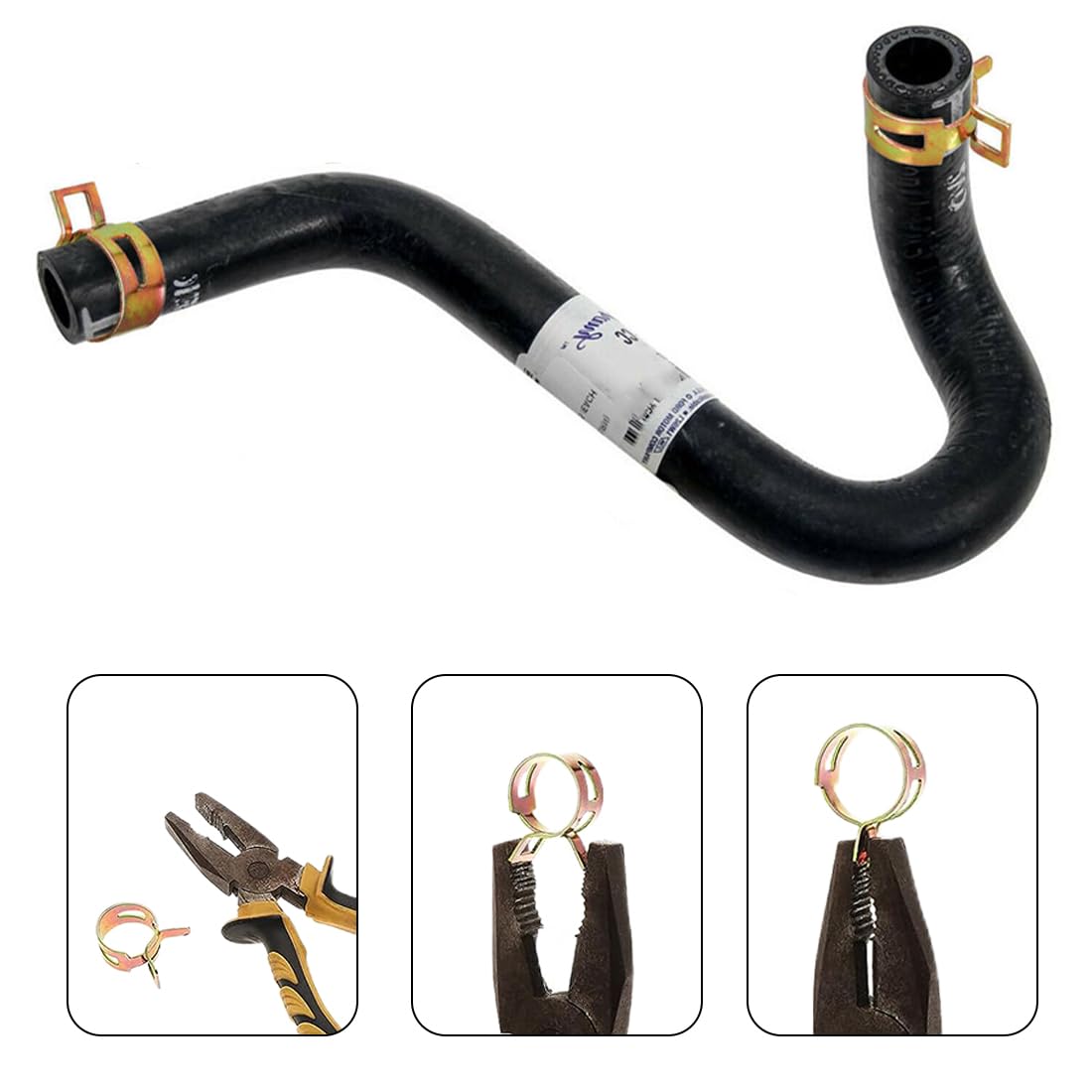 50 Stück Federschlauchschellen – 5-9 Mm, Goldfarben | Für Kraftstoff, Wasser, Luft Und Silikon