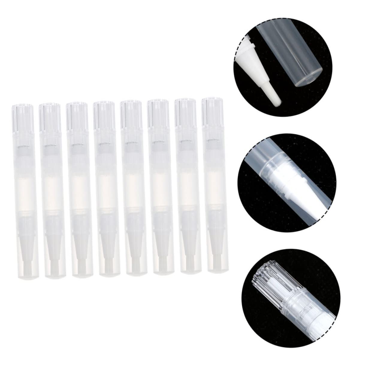 minkissy Piezas Bolígrafo de esmalte de uñas tubos de aceite de nutrición de uñas de aceite para revitalizar cutículas. serum pestañas crecimiento esmalte de uñas transparente