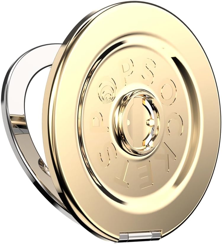 PopSockets Round Magnetic Base Only, Compatible with PopSockets Tops, Kick-Out - Gold