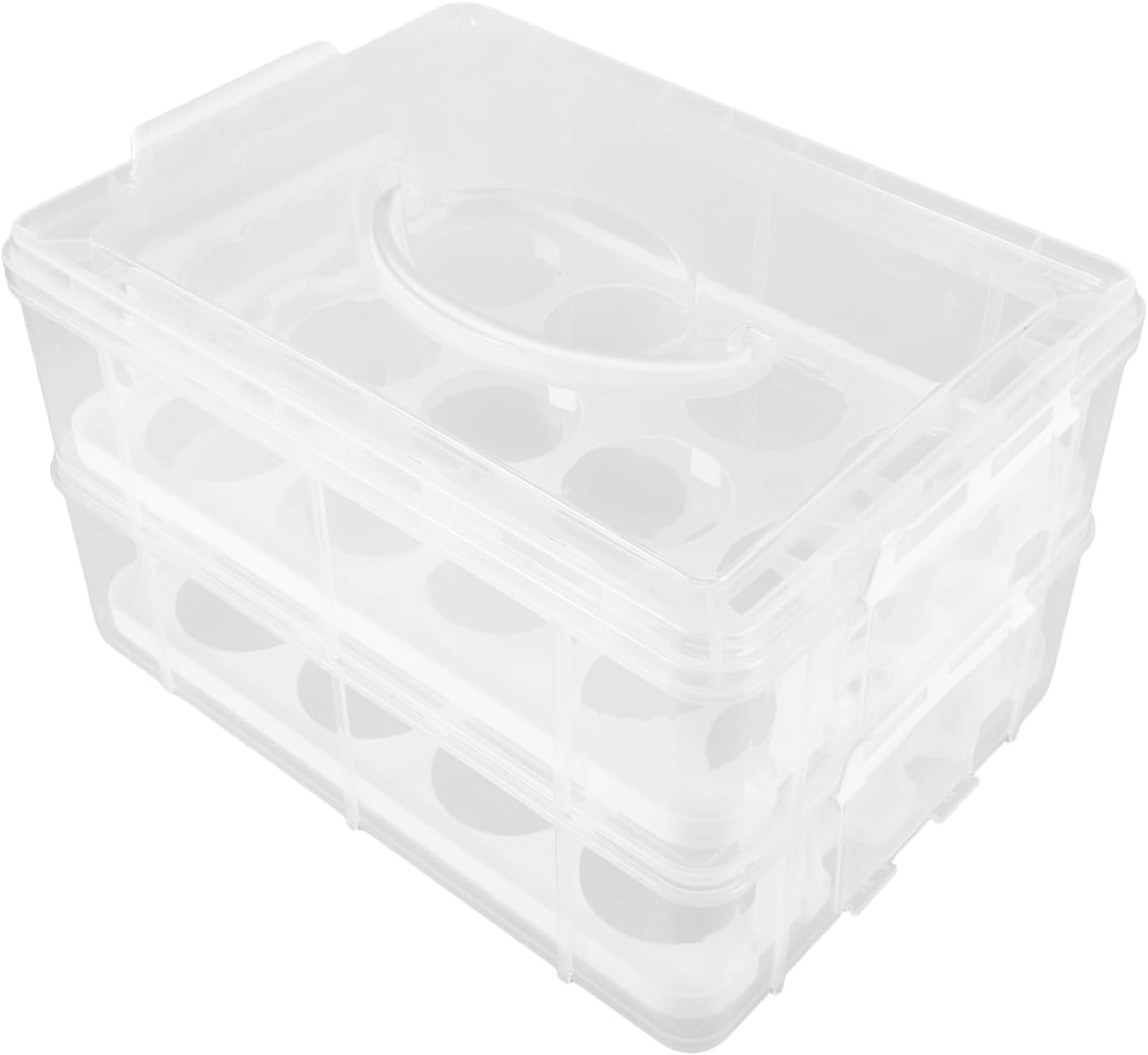 Multi-Layer Cupcake Transport Box with Lid Portable Cake Carrier for Desserts Tarts and Pastries for Parties and Daily Use