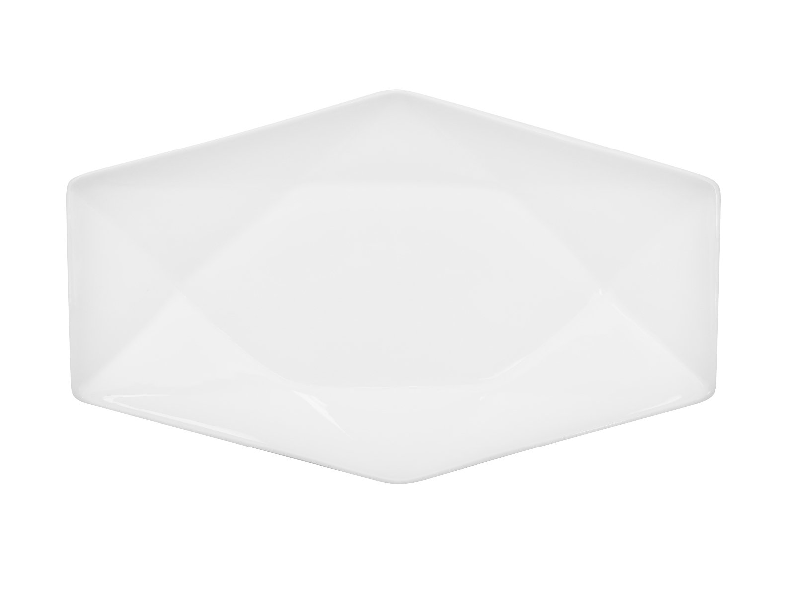CAC ChinaQZT-13 Crystal 12-Inch by 7-1/2-Inch Super White Porcelain Rectangular Platter, Box of 12