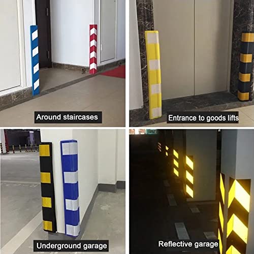 Protezioni angolari da parete, colonna spessa 0,6 cm per magazzino, officine, pavimento terra, garage, paraspigoli, rosso, 2 pezzi, rosso
