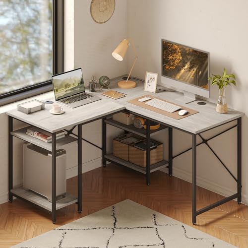 Amazon | Bestier l字デスク パソコンデスク L字 幅120cm 机 pcデスク 