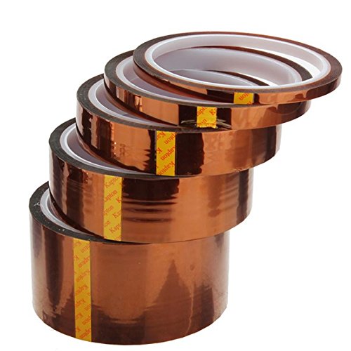 INVENTO 5mm x 33M Kapton Tape High Temp. Heat Resistant for 3D Printer/Electronics/DIY (B01LXDCTVS) Amazon Price History, Amazon Price Tracker