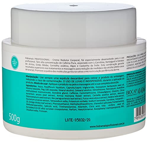 Creme Deo Mass Redutor Cafeina 500G, Hidramais