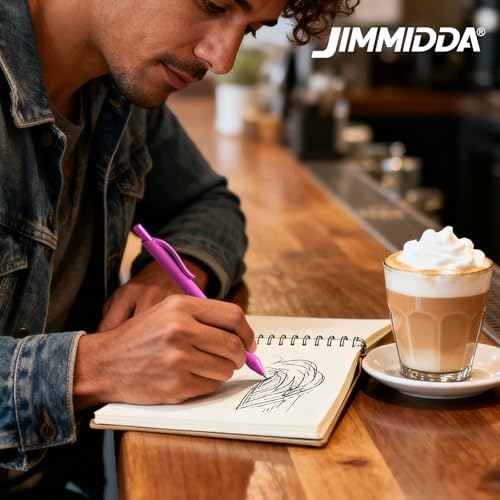 JIMMIDDA 107 Pcs Pens Bulk, 1.0mm Black Ink Ballpoint Pens, Pink Style — view 6