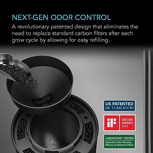 AC Infinity Refillable Carbon Filter Kit 6” with Additional Refill, Odor Removal Air Scrubber For 6" Inline Fan and Ducting, Reusable Charcoal Filter for Grow Tent Grow Room Hydroponics