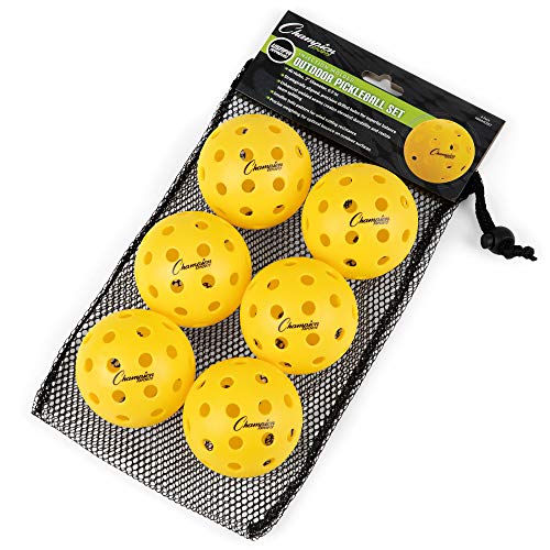 Champion Sports Outdoor Pickleball Balls: USAPA Approved Official Size Tournament Pickleballs - Image 2