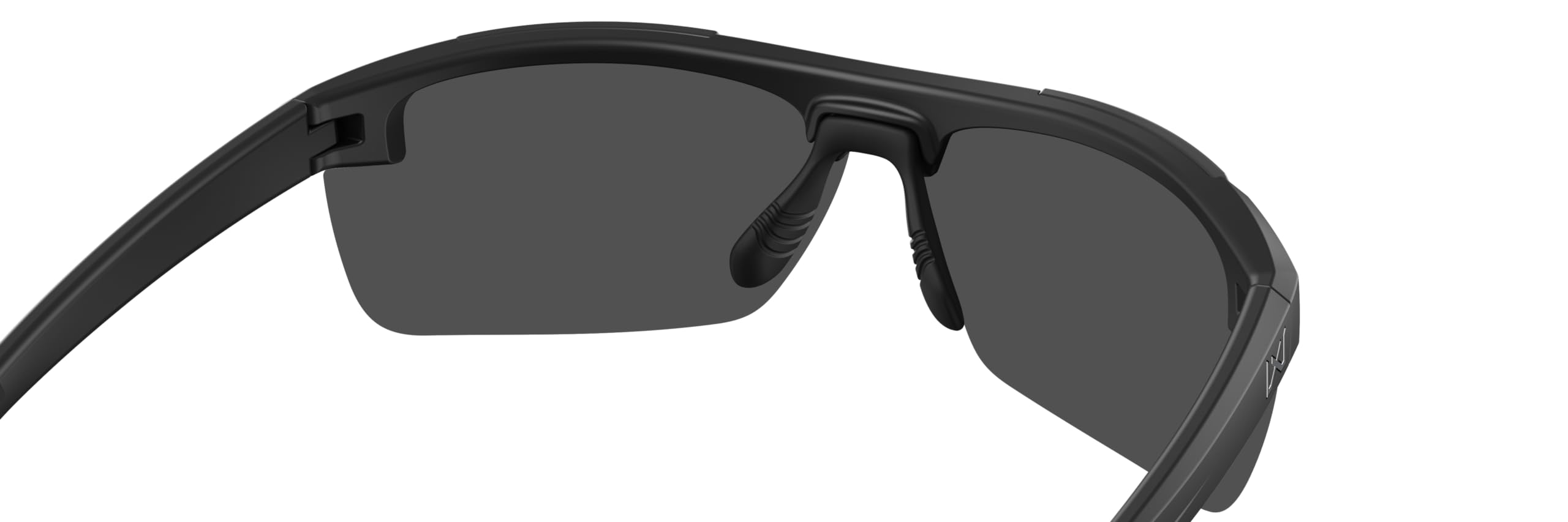 Wiley X WX Prime - Gafas de sol de seguridad para hombre, inastillables, protección UV para combate y disparo, lentes polarizadas de espejo negro mate, marcos negros mate