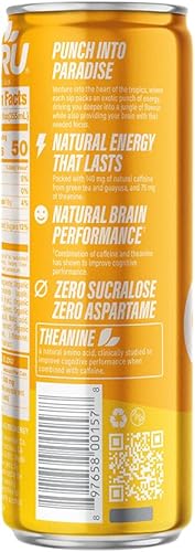 Miniatura 2 de GURU Bebida energética orgánica Tropical Punch, 12 FZ