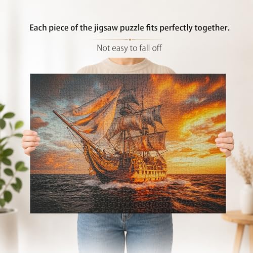Rompecabezas Jigsaw para Adultos de 1000 Piezas: 'Explora el Velero', 28 x 20 pulgadas miniatura 2