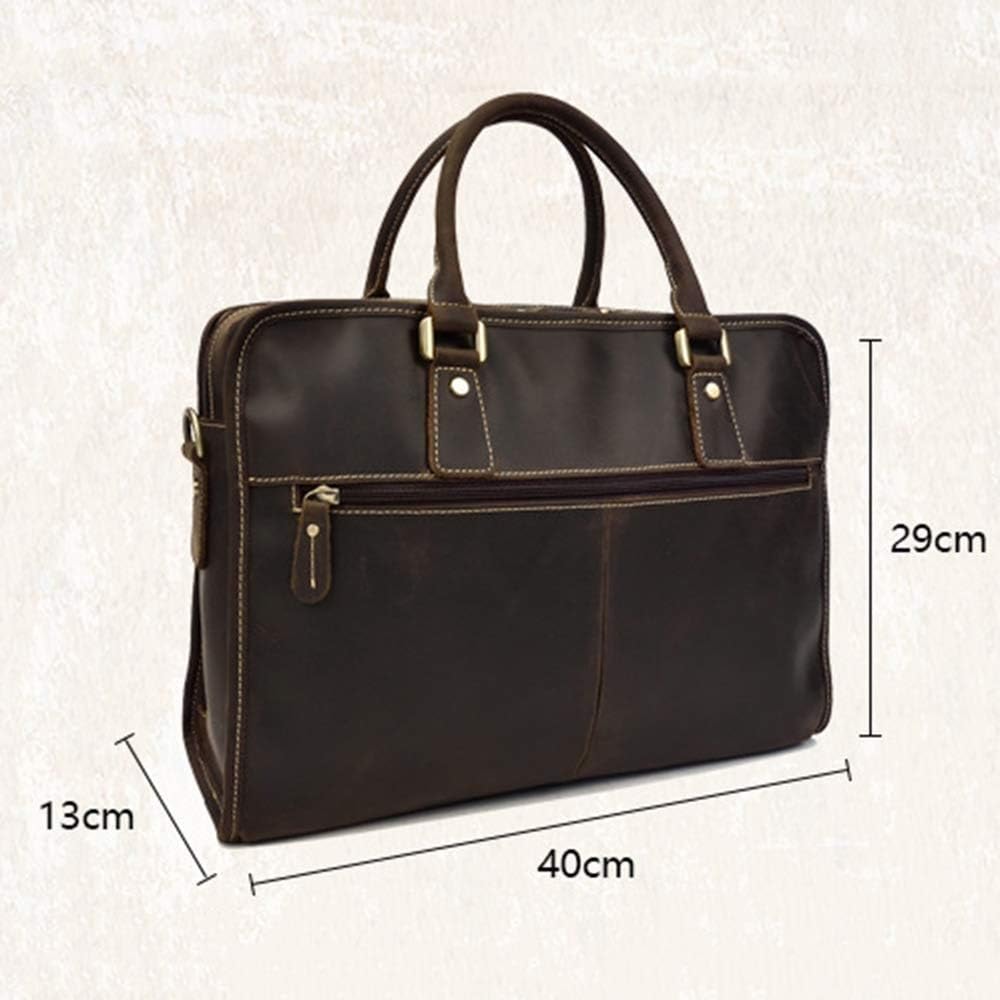torba na ramię skórzana teczka dla mężczyzn 15-calowy laptop crossbody torba listonoszka etui do podróży służbowej teczki do pracy