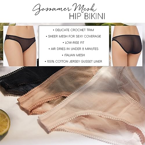 OnGossamer Women's Mesh 3 Pack Bikini Style Underwear - Champagne, Medium2