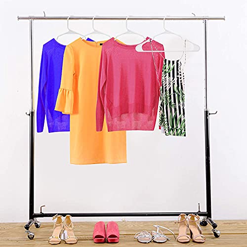 Image of PROTOWARE 48 Pieces Clothe Hangers for Wardrobe - Space Saving Cupboard Storage Organizer - Plastic Hanger Set for Saree, Shirt, Dress (White)