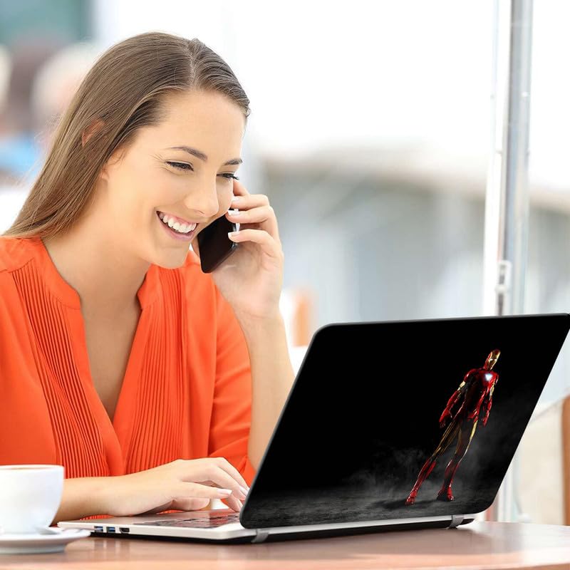 Image of Ironman 01 Full Vinyl Laptop Skin /Sticker /Cover for 13 to 13.3 Inches Laptops Laminated-Removable-HD Quality Compatible for Hp-Dell-Sony-Lenovo-Asus etc.(13x9.2 Inches)