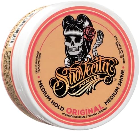 Suavecita Pomade for Women 2.3 oz Can - Medium Hold, High Shine, Water Based, Wax Like Flake Free - All Day Hair Free Gel Hairstyles Easy to Wash Off