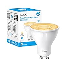 Tapo L610 Lampadina Wi-Fi Base GU10, Controllo Vocale Tramite Amazon Alexa o Google Assistant, 350 lumen, 3.5W, Giallo Caldo Dimmerabile, 2700 K, Controllo da Remoto