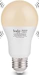 Tento Lighting Motion Sensor LED Bulb Radar with Light Sensor (Work at Night) Motion Detecting 9w LED Bulb 60 Watts 360 Degree Work in Enclosed Light Fixtures Warm White (1 Pack)