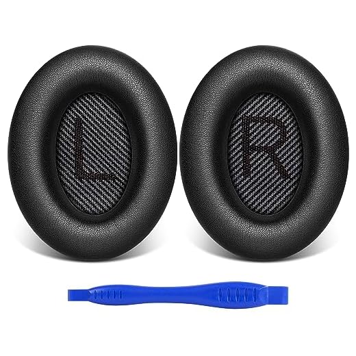 Bose Quiet Comfort 35 Replacemen Ear Cushions Kit by Link Dream Soft Protein Leather Replacement Ear Pad for Bose QC 35/25 / 15 QC2 / Ae2 / Ae2i / Ae2W / Sound Link/Sound True (Black)