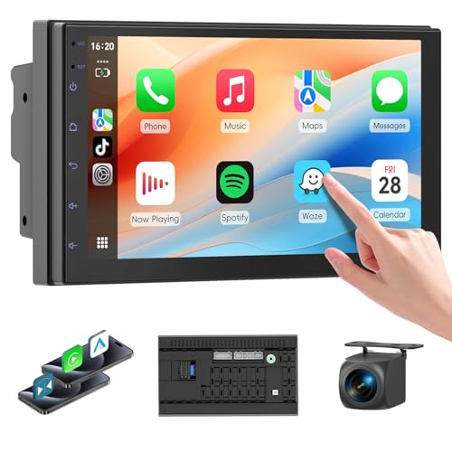7'' Double Din Car Stereo with wireless Apple CarPlay & Android Auto