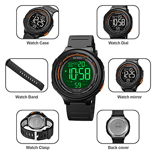 MASTOP LED Light Digital Women Mens Sport Watches Luminous Electronic Count Down Waterproof Wristwatch4