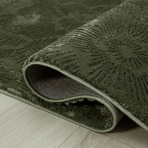Tapete Abani Floral Verde 8' x 10' Lavable miniatura 6