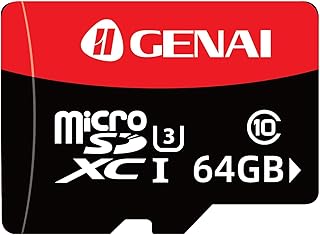 Cartao de Memoria 64GB, Professional Cartão Micro SD, Velocidade de Leitura 80Mbs, Cartão de Memória para Smartphones, Tablets, Câmeras de Ação, GPS, Drones
