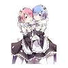auto stickers Zero Rem en Ram Anime Girls Car Decoration Stickers Vinyl Laptop Decal (Color Name : FC665-C, Size : 8cm(3…