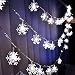 E-lishine 19ft /40LED Snowflake String Light String Outdoor Waterproof House Decorative Light String Interior Decoration,Decorative Snowflake Lights for Christmas, Party (White)