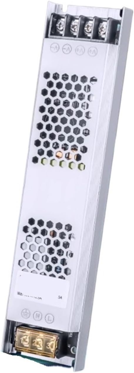 Ultra-Thin Long Strip LED Light Box Power Supply 24V Low Voltage 12V Linear Light Strip Transformer 220 RPM DC Switching Power Supply All-Aluminum Ultra-Thin Silent(24V-300W)