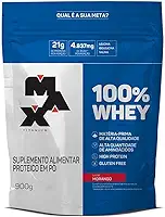 100% Whey - 900G Refil Morango - Max Titanium, Max Titanium