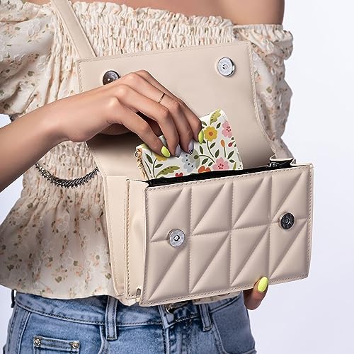 LJCZKA Tarjetero para Tarjetas de Crédito Mujer, Tarjetero con Cremallera Mujer Monedero con Bloqueo RFID, 9 Ranuras para Tarjetas y 2 Ranuras de Moneda - imagen 4