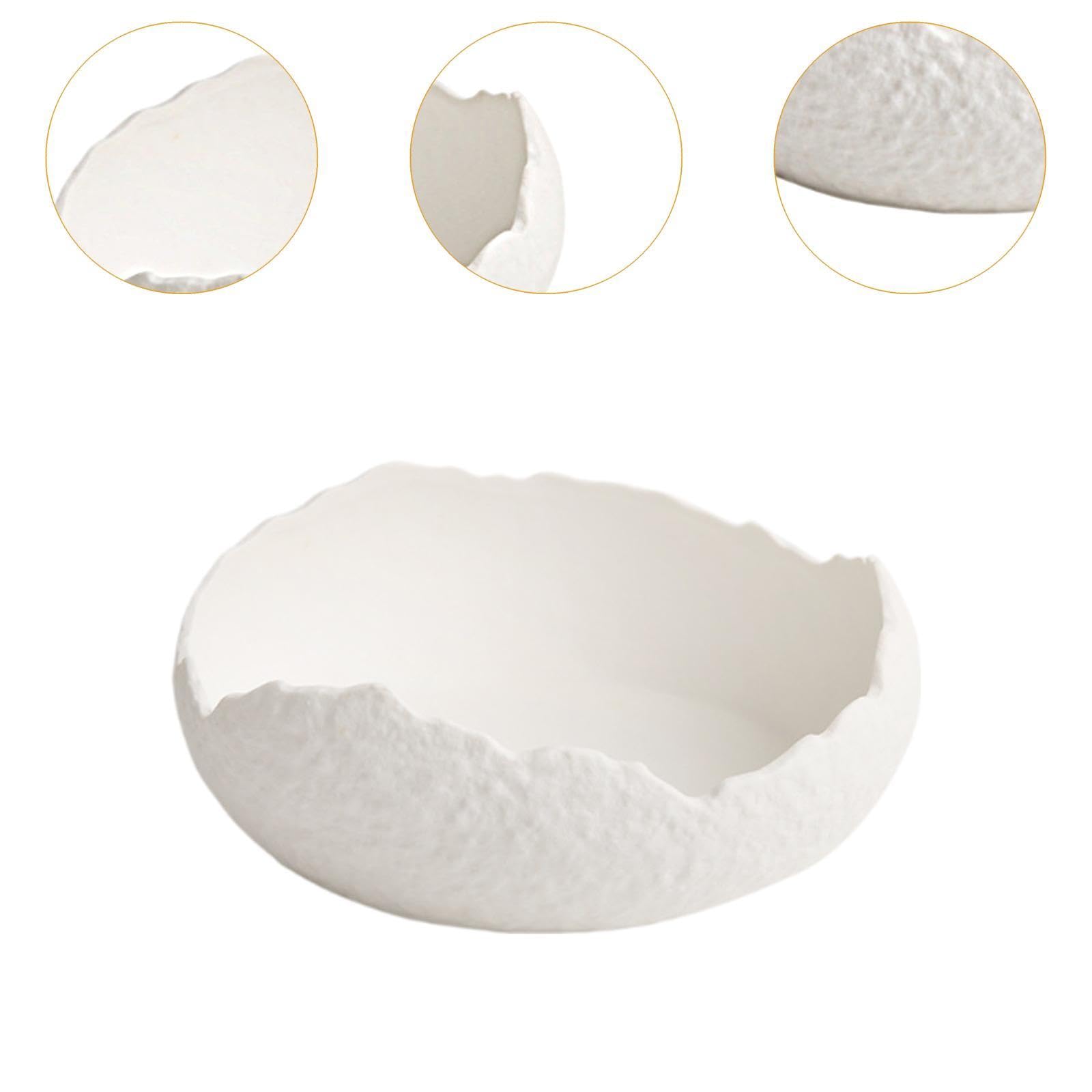 Plato de cerámica para Cena, Plato para Ensalada, Plato para Servir, Plato para Aperitivos para Bodas, Fruta, Blanco