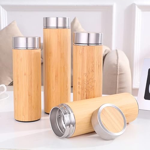 Stainless Steel Water Bottle Teakwood Triple-Layered Vacuum-Insulated Containers Keeps Drinks Cold For 36 Hours And Hot - 500 Ml #TOP6