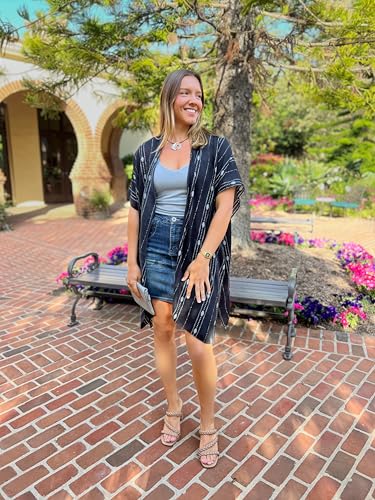 Image of Humble Hilo Womens Kimono Cardigan Sleeveless Lightweight Cover Up Casual & Flowy, 2 Sizes