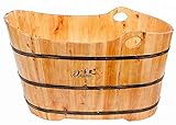 Arte chino hecho a mano. Lujoso baño de madera de cedro hecho a mano para el hogar, bañera de hidromasaje, baño