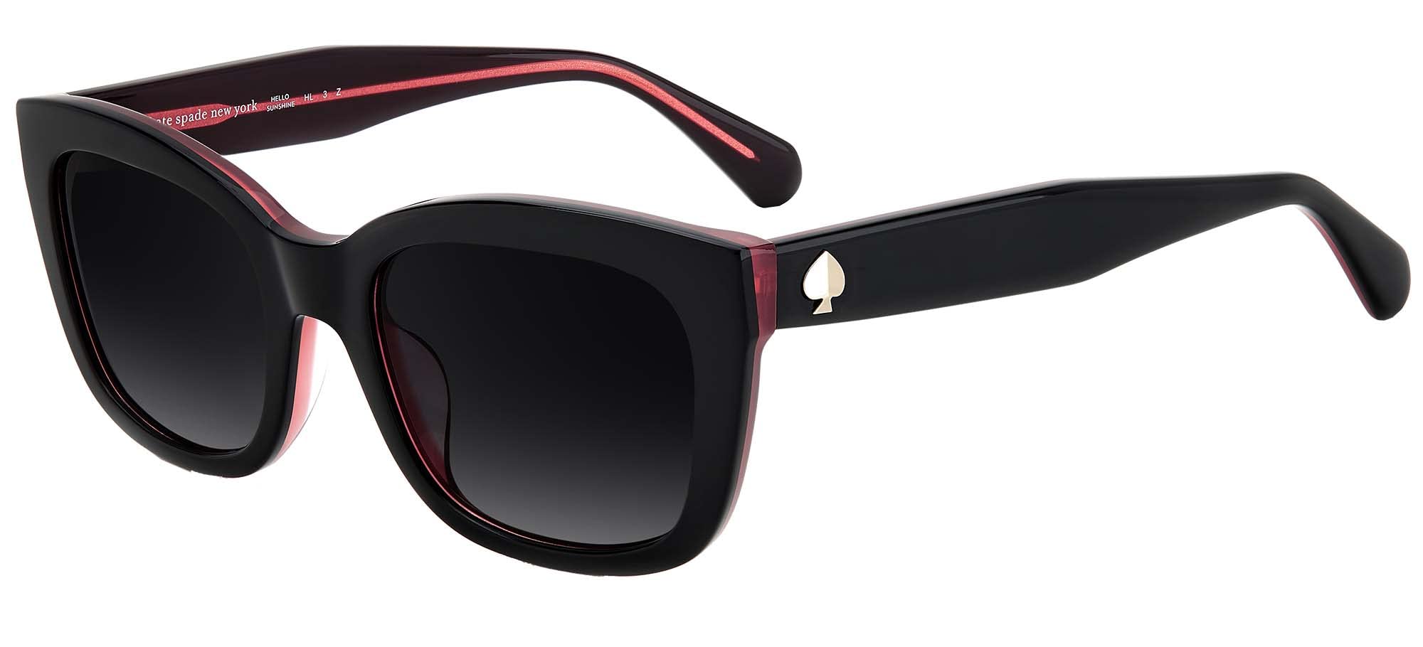 Kate Spade Unisex Black Pink Tammy/S 3H2/Wj Sunglasses Women's Acetate, Standard, 53