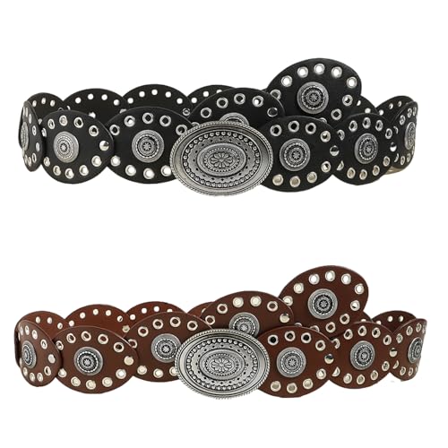 Metal Eyelets Oval Belt Aesthetic Hollowed Out Belt Bohemian Pants Decor Teens Girl Waistband Female Vintage Accessories Wais2