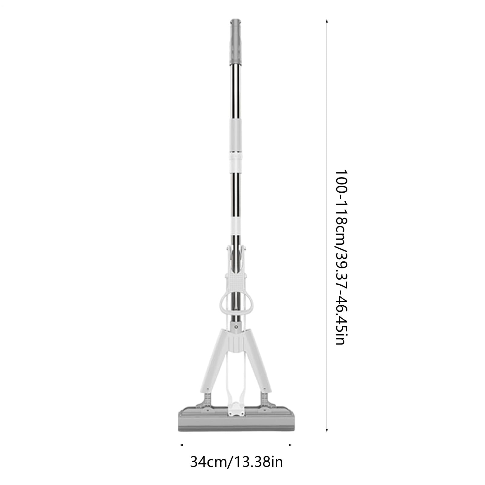 Mop | Imbottitura in microfibra per lavatrice | Self-Queeze Spugna Roller Mop | Lavaggio senza uso domestico - pieghevole per piastrelle, marmo, fiocchi di legno