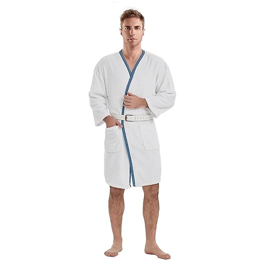 Christmas Vacation Cousin Eddie Costume for Adults, Eddie White Robe Set for Halloween Christmas Costume Cosplay