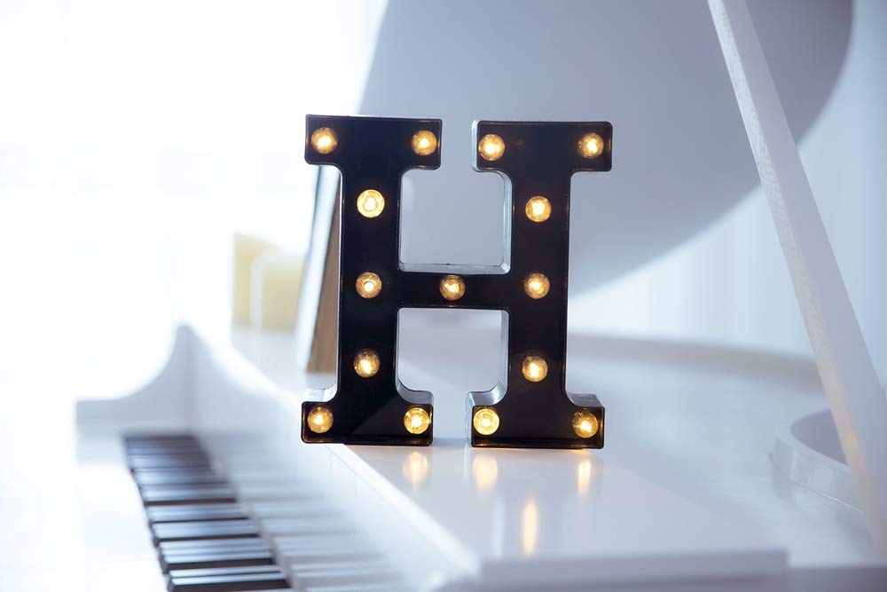Foaky Luces LED negras con números de marquesina, letrero iluminado, luces de números de marquesina para luz nocturna, boda, fiesta de cumpleaños, lámpara de Navidad, decoración del hogar y bar