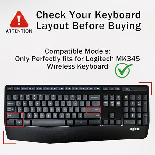 Protector de Teclado de Silicona para Logitech MK345 miniatura 2