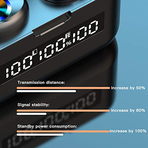 Andoer Fones de ouvido de controle de toque com visor de bateria Fone de ouvido BT Fone de ouvido se