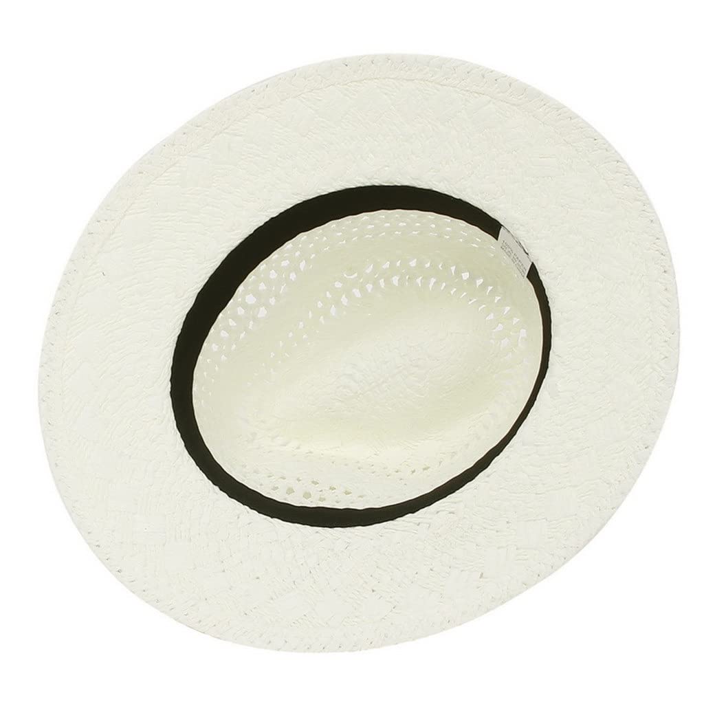 ACiyD Chapeaux de Soleil décontractés d'été pour Femmes Jazz Hat Hommes Beach Straw Panama Hat Hollow Sun Visor Caps (Color : D, Size : 56-58CM) (C 6 7/8)