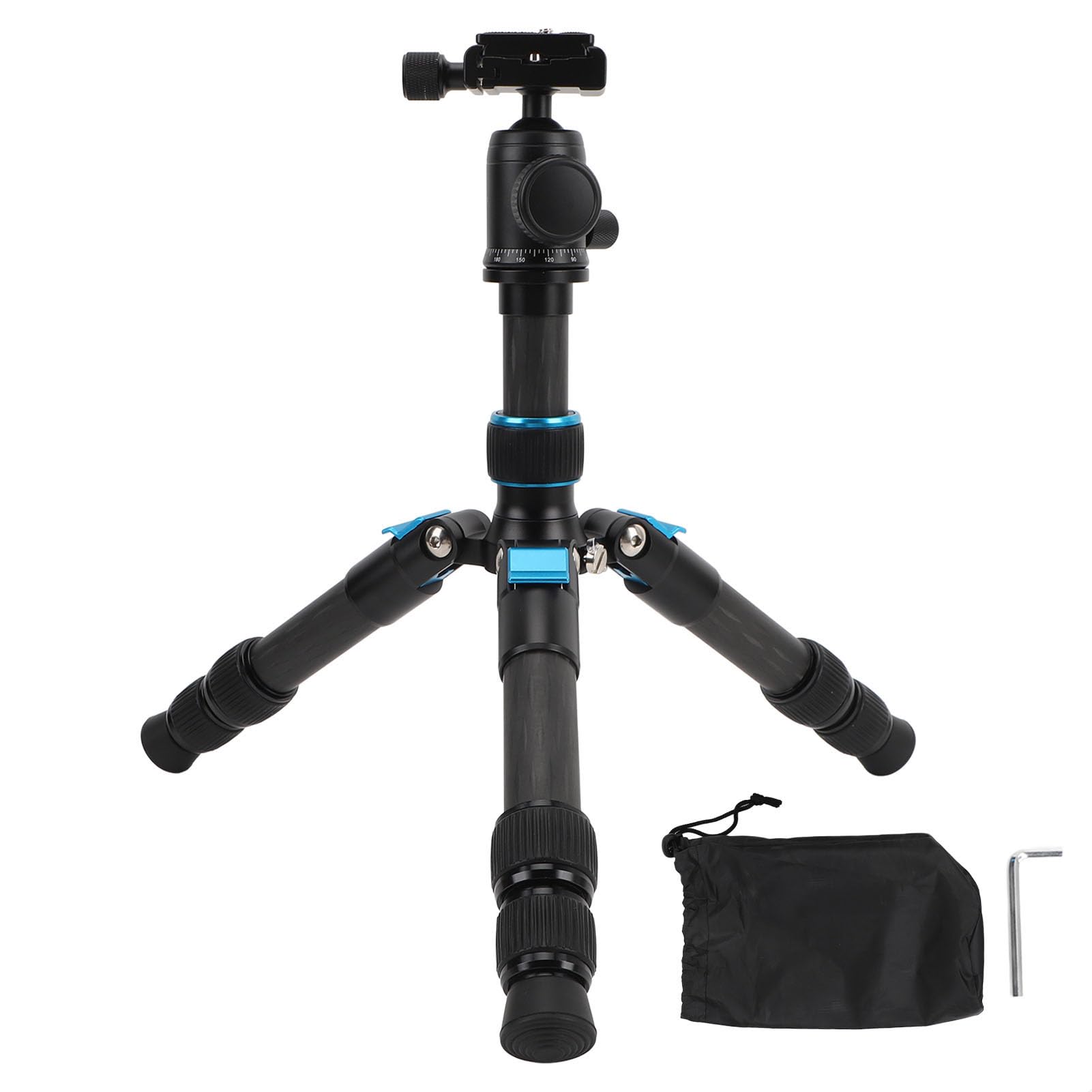 Generic Mini Treppiede per Fotocamera DSLR Leggero in Fibra di Carbonio Estensibile per Fotografia da Tavolo 50 Cm con Testa a Sfera