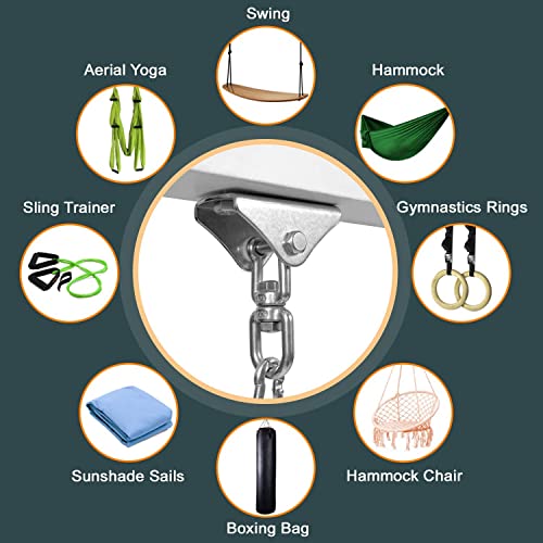 Yes4All Wood Beam Heavy Bag Hanger/Heavy Duty Swing Hanger - 360 Degree Rotation Punching Bag Hanger, B. 360 Degree Rotation #TOP5