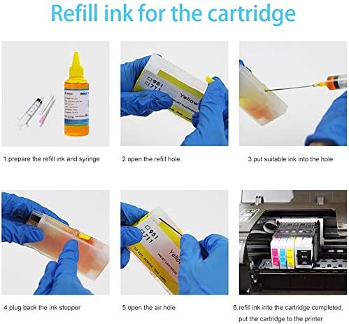 Aomya 600ml Universal Dye Ink Refill Kit for HP Canon Epsn Brother Lexmark Printers Compatible Cartridges Refillable Cartridge CISS CIS System 4 Color Set including 4 Free Syringes (3BK - Image 5