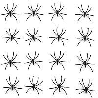 OTMVicor Halloween Decoration Spiders, 60pcs Halloween Plastic Spiders Realistic Artificial Black Spiders for Halloween Party Decoration