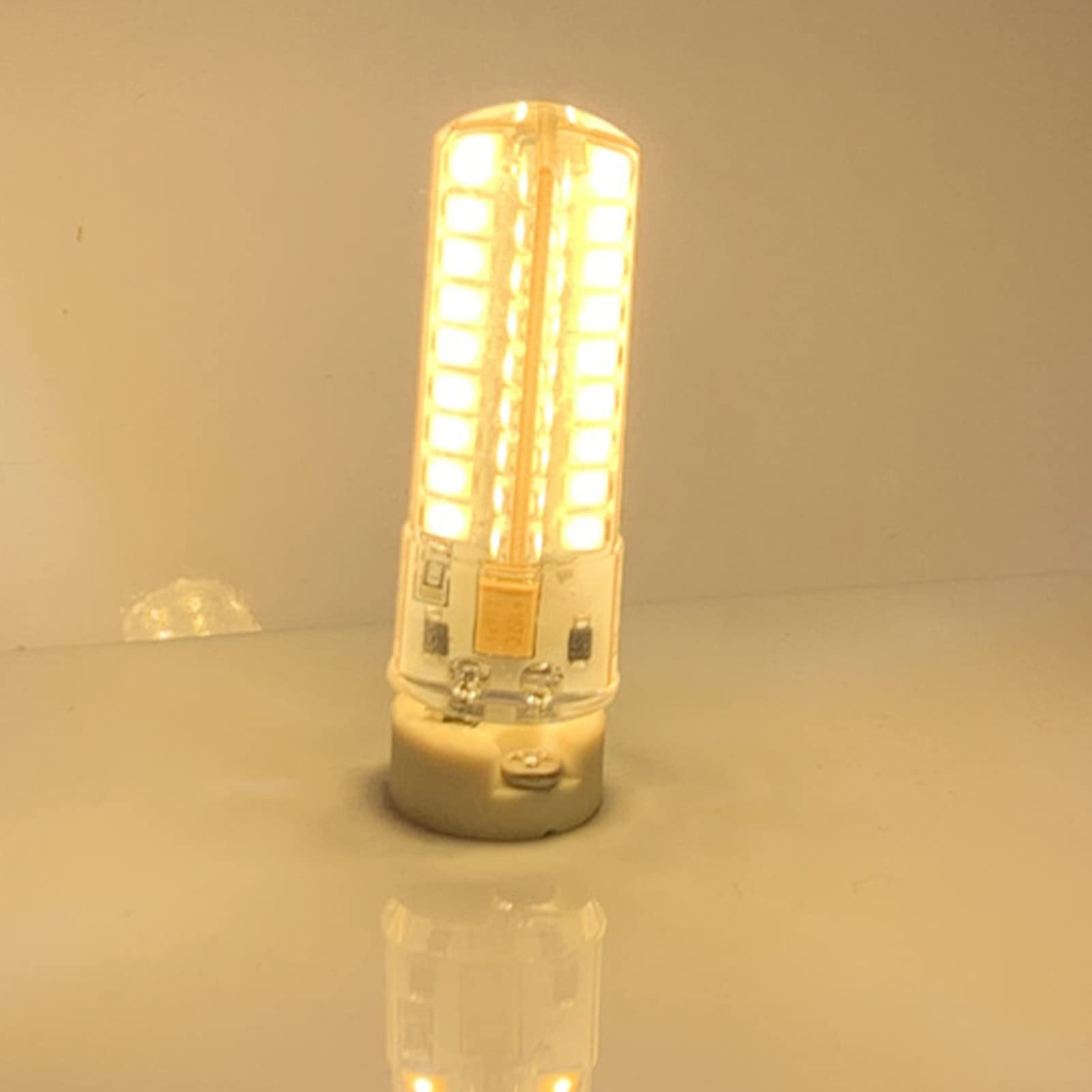 6 Uds 7W AC DC12V Bombilla LED GY6.35 Portalámparas 700lm 72 LEDs 360 Grados Bombilla LED Tipo Maíz para Lámparas Colgantes Lámparas de Techo (Luz calida)